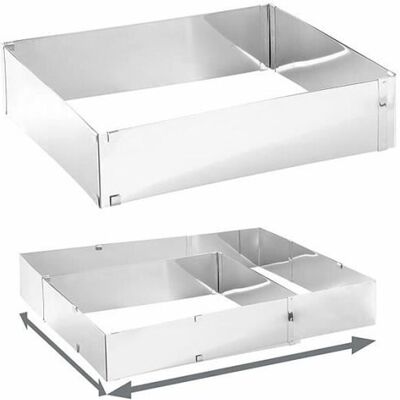 Rosenstein & Söhne - Cadre À Pâtisserie Extensible En Acier Inoxydable - Acier inoxydable - Réglable - Anneau à pâtisserie - Publicité Rosenstein & Söhne - Cadre À Pâtisserie Extensible En Acier Inoxydable - Acier inoxydable - Réglable - Anneau à pâtisserie - Publicité