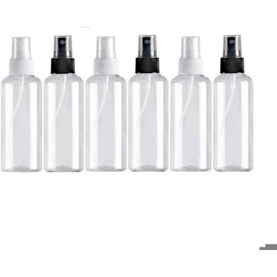 Flacon vaporisateur plastique - Unbrand - 6 pièces - 100 ml - Réutilisable - Transparent - Atomiseur de poche - Publicité Flacon vaporisateur plastique - Unbrand - 6 pièces - 100 ml - Réutilisable - Transparent - Atomiseur de poche - Publicité