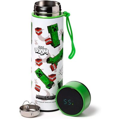 Generic Gourde Isolée en Acier Inoxydable avec Thermomètre Digital - Minecraft 555 BOOM Vert - Publicité Generic Gourde Isolée en Acier Inoxydable avec Thermomètre Digital - Minecraft 555 BOOM Vert - Publicité