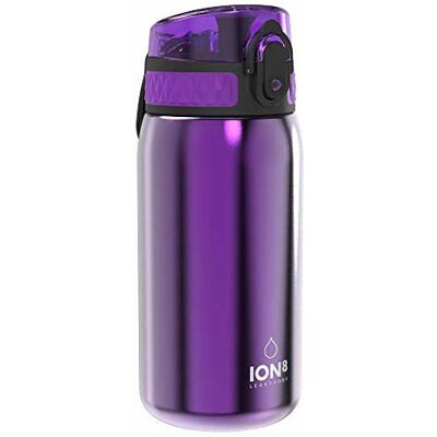 Bouteille d'eau pour enfants Ion8 étanche - Acier inoxydable - 400ml - Publicité Bouteille d'eau pour enfants Ion8 étanche - Acier inoxydable - 400ml - Publicité