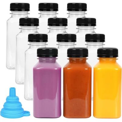 Bouteilles Plastiques - Non spécifié - 250ml - Anti-Fuite - Entonnoir Inclus - 12PCS - Publicité Bouteilles Plastiques - Non spécifié - 250ml - Anti-Fuite - Entonnoir Inclus - 12PCS - Publicité