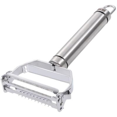 Éplucheur Universel - Inox - 2 en 1 - Ergonomique - Facile à Nettoyer - Compatible Lave-Vaisselle Blanc - Publicité Éplucheur Universel - Inox - 2 en 1 - Ergonomique - Facile à Nettoyer - Compatible Lave-Vaisselle Blanc - Publicité