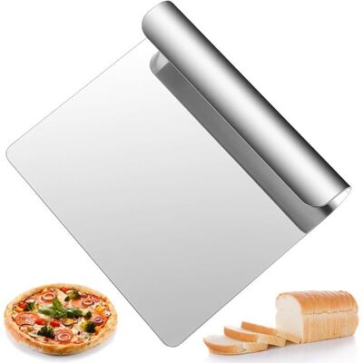EVIRON Ramasse Légumes Cuisine Grattoir à Pâtes en acier inoxydable 304 304 Raclette en Acier Inox 304 Coupe Pate Boulangerie - Publicité EVIRON Ramasse Légumes Cuisine Grattoir à Pâtes en acier inoxydable 304 304 Raclette en Acier Inox 304 Coupe Pate Boulangerie - Publicité