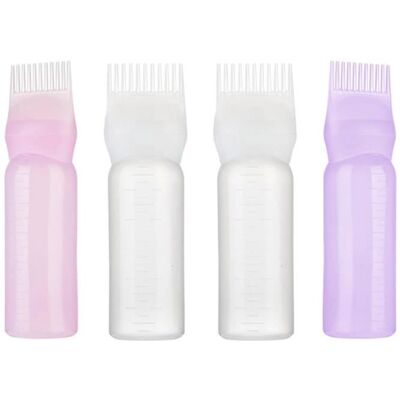 4pcs Root Comb Applicator Bottle Flacon applicateur de Teinture pour Cheveux Peigne à Racines pour Cheveux Flacon applicateur de - Publicité 4pcs Root Comb Applicator Bottle Flacon applicateur de Teinture pour Cheveux Peigne à Racines pour Cheveux Flacon applicateur de - Publicité