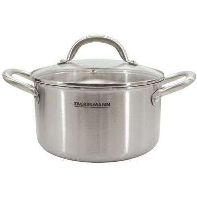 Faitout 24 cm en inox 18/10 Triply Fackelmann Vita3 Gris - Publicité Faitout 24 cm en inox 18/10 Triply Fackelmann Vita3 Gris - Publicité