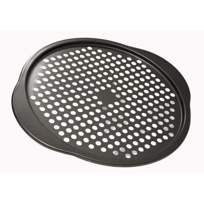 Plaque à pizza - SUCRE & GOURMANDISES - BAUMALU - Acier revêtu Carbon steel 08 mm - Revêtement anti adhérent coloris anthracite - Publicité Plaque à pizza - SUCRE & GOURMANDISES - BAUMALU - Acier revêtu Carbon steel 08 mm - Revêtement anti adhérent coloris anthracite - Publicité