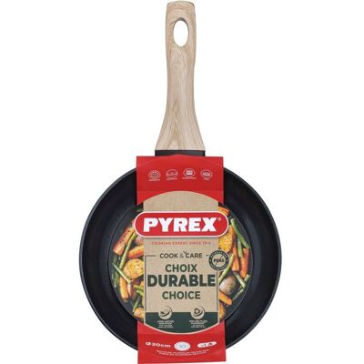 Poêle - PYREX - Cook & Care - 20 cm - Anti-adhérent - Induction - Sans PFAS Noir - Publicité Poêle - PYREX - Cook & Care - 20 cm - Anti-adhérent - Induction - Sans PFAS Noir - Publicité