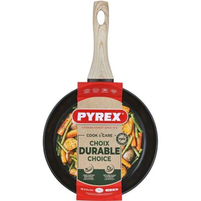 Poêle - PYREX - Cook & Care - 22 cm - Anti-adhérent - Induction - Sans PFAS Noir - Publicité Poêle - PYREX - Cook & Care - 22 cm - Anti-adhérent - Induction - Sans PFAS Noir - Publicité