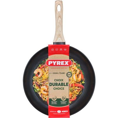 Poêle - PYREX - Cook & Care - 30 cm - Anti-adhérent - Induction - Sans PFAS Noir - Publicité Poêle - PYREX - Cook & Care - 30 cm - Anti-adhérent - Induction - Sans PFAS Noir - Publicité