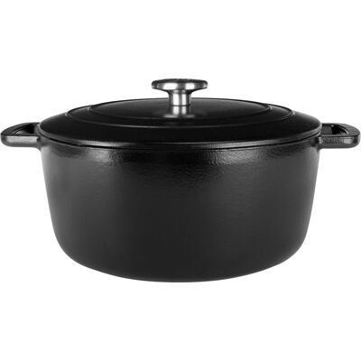 Cocotte avec couvercle - COSY & TRENDY - FONTESTIC - Fonte émaillée- Ø24 cm - 4 6 L - Tous feux dont induction - Noir Noir - Publicité Cocotte avec couvercle - COSY & TRENDY - FONTESTIC - Fonte émaillée- Ø24 cm - 4 6 L - Tous feux dont induction - Noir Noir - Publicité