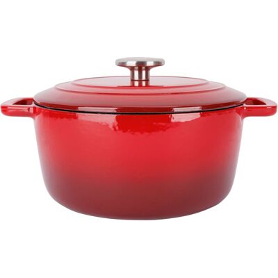 Cocotte avec couvercle - COSY & TRENDY - FONTESTIC - Fonte émaillée- Ø24 cm - 4 6 L - Tous feux dont induction - Rouge Rouge - Publicité Cocotte avec couvercle - COSY & TRENDY - FONTESTIC - Fonte émaillée- Ø24 cm - 4 6 L - Tous feux dont induction - Rouge Rouge - Publicité