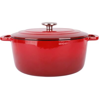 Cocotte avec couvercle - COSY & TRENDY - FONTESTIC - Fonte émaillée- Ø28 cm - 6 15 L - Tous feux dont induction - Rouge Rouge - Publicité Cocotte avec couvercle - COSY & TRENDY - FONTESTIC - Fonte émaillée- Ø28 cm - 6 15 L - Tous feux dont induction - Rouge Rouge - Publicité