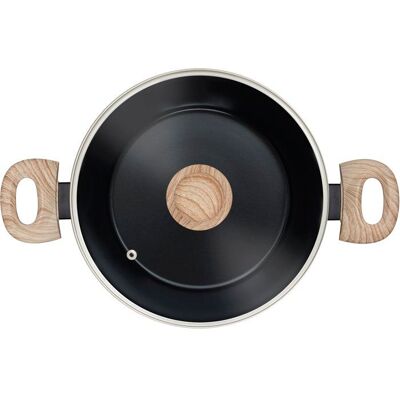 Faitout avec couvercle - PYREX - Cook & Care - 24 cm - Anti-adhérent - Induction - Sans PFAS Noir - Publicité Faitout avec couvercle - PYREX - Cook & Care - 24 cm - Anti-adhérent - Induction - Sans PFAS Noir - Publicité