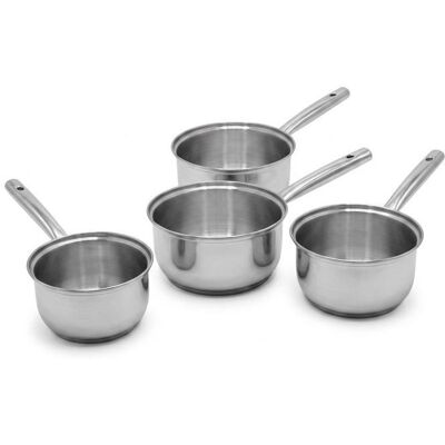 Lot de 4 casseroles 16/18/20/22 cm en inox Fackelmann Rhona Gris - Publicité Lot de 4 casseroles 16/18/20/22 cm en inox Fackelmann Rhona Gris - Publicité