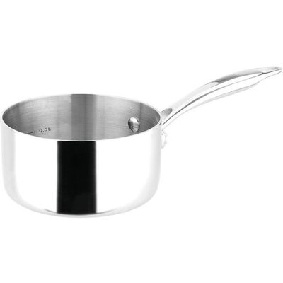 Sitram 710728 - Casserole en inox 14cm avec manche rivetée - Publicité Sitram 710728 - Casserole en inox 14cm avec manche rivetée - Publicité