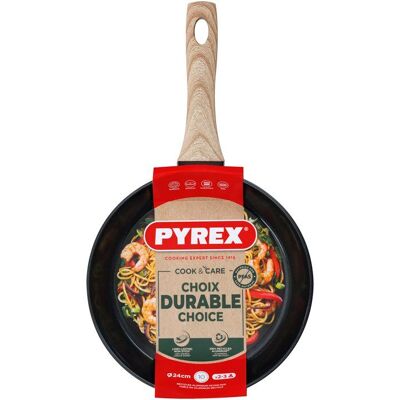 Poêle - PYREX - Cook & Care - 24 cm - Anti-adhérent - Induction - Sans PFAS Noir - Publicité Poêle - PYREX - Cook & Care - 24 cm - Anti-adhérent - Induction - Sans PFAS Noir - Publicité