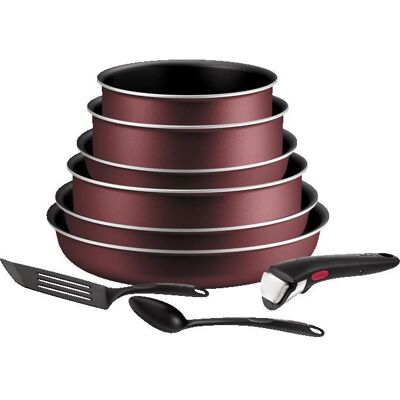 Tefal Ingenio Simply Cook Batterie 9 pièces Technologie Light Tech L7248302 Rouge - Publicité Tefal Ingenio Simply Cook Batterie 9 pièces Technologie Light Tech L7248302 Rouge - Publicité