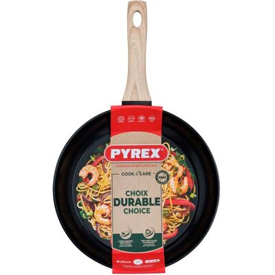 Poêle - PYREX - Cook & Care - 28 cm - Anti-adhérent - Induction - Sans PFAS Noir - Publicité Poêle - PYREX - Cook & Care - 28 cm - Anti-adhérent - Induction - Sans PFAS Noir - Publicité