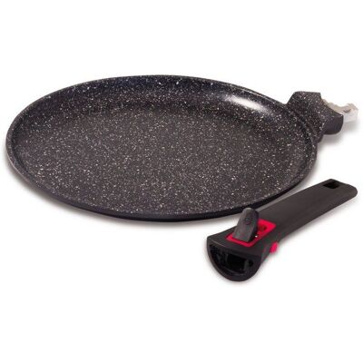 Crêpière - BAUMALU - Standard - Aluminium - 28 cm - Céramique antiadhésive Noir - Publicité Crêpière - BAUMALU - Standard - Aluminium - 28 cm - Céramique antiadhésive Noir - Publicité