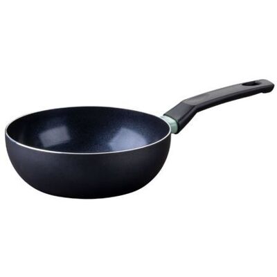Wok 20 cm aluminium revêtement céramique antiadhésif sans PFAS Fackelmann Brandao Vert - Publicité Wok 20 cm aluminium revêtement céramique antiadhésif sans PFAS Fackelmann Brandao Vert - Publicité