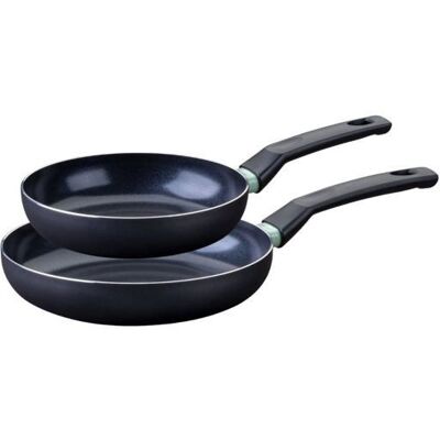 Set de 2 poêles à induction - FACKELMANN - Brandao - Aluminium céramique antiadhésif - Ø 20 et 24 cm Noir - Publicité Set de 2 poêles à induction - FACKELMANN - Brandao - Aluminium céramique antiadhésif - Ø 20 et 24 cm Noir - Publicité