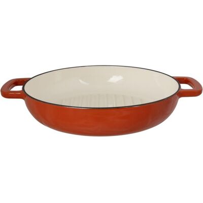 Poêle à grill - COSY & TRENDY - FONTESTIC - Fonte émaillée - Ø28 cm - Tous feux dont induction - Rouille Orange - Publicité Poêle à grill - COSY & TRENDY - FONTESTIC - Fonte émaillée - Ø28 cm - Tous feux dont induction - Rouille Orange - Publicité