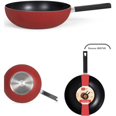 LIVOO WOK 32cm Manche Amovible - Fonte dAluminium - Revêtement pierre - Tous feux Dont INDUCTION - Publicité LIVOO WOK 32cm Manche Amovible - Fonte dAluminium - Revêtement pierre - Tous feux Dont INDUCTION - Publicité