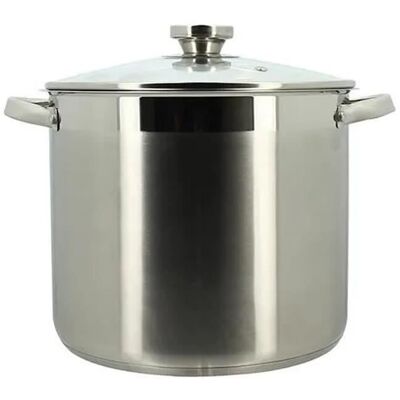 Menastyl Marmite - Marmite en Inox 9L avec Couvercle en Verre - Publicité Menastyl Marmite - Marmite en Inox 9L avec Couvercle en Verre - Publicité