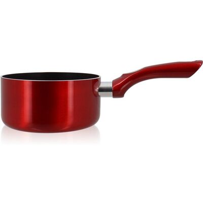 Casserole - MENASTYL - 14 cm - Aluminium - Cerise - Compatible induction Rouge - Publicité Casserole - MENASTYL - 14 cm - Aluminium - Cerise - Compatible induction Rouge - Publicité