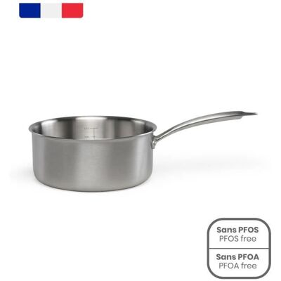 LIVOO Casserole en acier inoxydable 20cm - Triply - Compatible induction - Publicité LIVOO Casserole en acier inoxydable 20cm - Triply - Compatible induction - Publicité