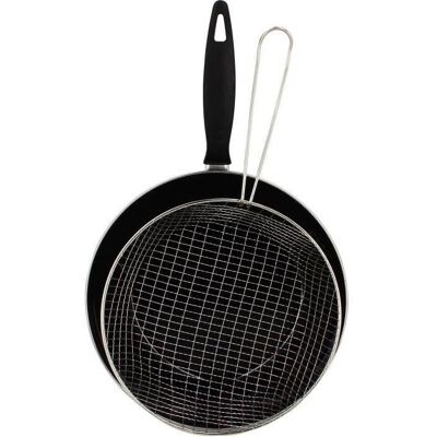 Poêle à frire - MENASTYL - 3645749 - En acier émaillé - Noir - 26 cm - Tous feux dont induction Noir - Publicité Poêle à frire - MENASTYL - 3645749 - En acier émaillé - Noir - 26 cm - Tous feux dont induction Noir - Publicité