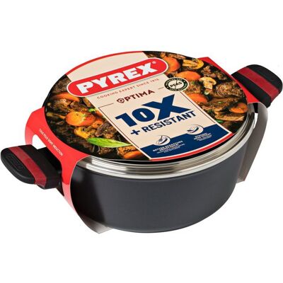 Faitout - PYREX - Optima - 24 cm - Noir Noir - Publicité Faitout - PYREX - Optima - 24 cm - Noir Noir - Publicité