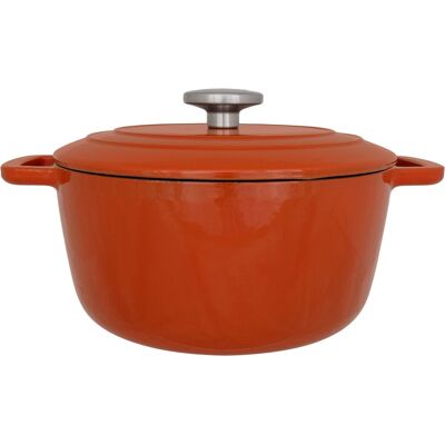 Cocotte avec couvercle - COSY & TRENDY - FONTESTIC - Fonte émaillée- Ø24 cm - 4 6 L - Tous feux dont induction - Rouille Orange - Publicité Cocotte avec couvercle - COSY & TRENDY - FONTESTIC - Fonte émaillée- Ø24 cm - 4 6 L - Tous feux dont induction - Rouille Orange - Publicité