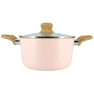 MENASTYL Faitout colorama 20cm en aluminium recyclÉ rose couvercle en verre Rose - Publicité MENASTYL Faitout colorama 20cm en aluminium recyclÉ rose couvercle en verre Rose - Publicité