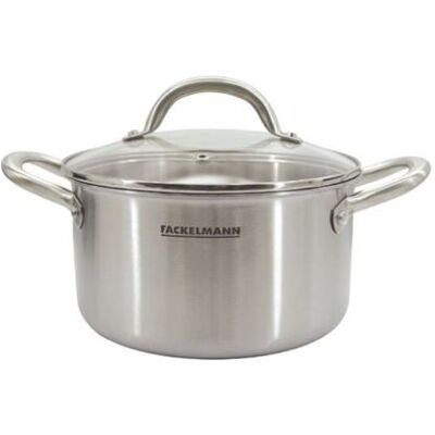Faitout 20 cm en inox 18/10 Triply Fackelmann Vita3 Gris - Publicité Faitout 20 cm en inox 18/10 Triply Fackelmann Vita3 Gris - Publicité