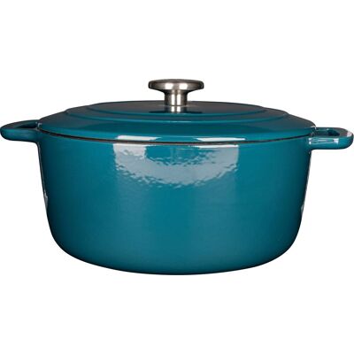 Fontestic D28Xh13Cm Green Heron Cast Iron Cookware Pot - Publicité Fontestic D28Xh13Cm Green Heron Cast Iron Cookware Pot - Publicité