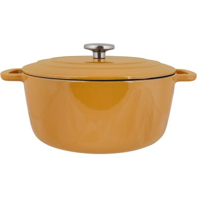 Cocotte avec couvercle - COSY & TRENDY - FONTESTIC - Fonte émaillée- Ø28 cm - 6 15 L - Tous feux dont induction - Ambre Jaune - Publicité Cocotte avec couvercle - COSY & TRENDY - FONTESTIC - Fonte émaillée- Ø28 cm - 6 15 L - Tous feux dont induction - Ambre Jaune - Publicité