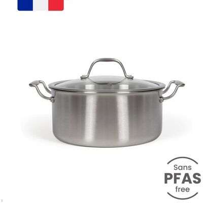 Faitout inox 24 cm - LIVOO - MEP165 - Triply Gris - Publicité Faitout inox 24 cm - LIVOO - MEP165 - Triply Gris - Publicité