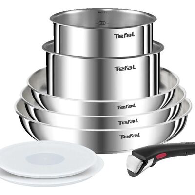 Tefal Ingenio Emotion Batterie de cuisine 8 pièces L8968S04 Acier inoxydable non revêtu Gris - Publicité Tefal Ingenio Emotion Batterie de cuisine 8 pièces L8968S04 Acier inoxydable non revêtu Gris - Publicité