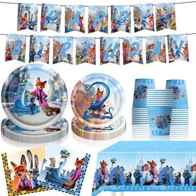 I HABOR Lot de 52 de Vaisselle Assiette Anniversaire Animaux de la métropole 2 Enfants Fête Assiettes en carton Serviette Gobelets - Publicité I HABOR Lot de 52 de Vaisselle Assiette Anniversaire Animaux de la métropole 2 Enfants Fête Assiettes en carton Serviette Gobelets - Publicité