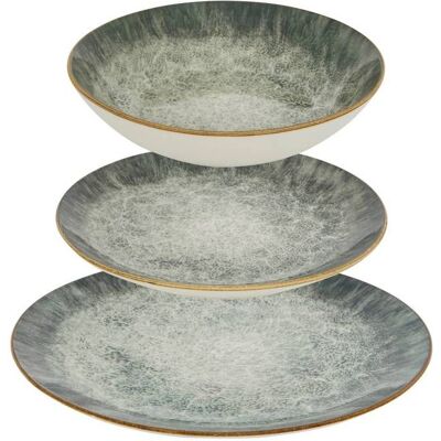 ATMOSPHERA CRÉATEUR D'INTÉRIEUR Service de table Juliette 12 pièce(s) vert L265xp24xH265cm - Atmosphera Créateur dintérieur Vert - Publicité ATMOSPHERA CRÉATEUR D'INTÉRIEUR Service de table Juliette 12 pièce(s) vert L265xp24xH265cm - Atmosphera Créateur dintérieur Vert - Publicité