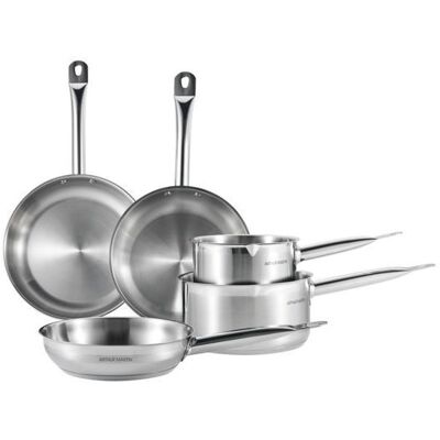 Batterie de cuisine Arthur Martin Batterie 5 pièces inox AMAC5FI Silver - Publicité Batterie de cuisine Arthur Martin Batterie 5 pièces inox AMAC5FI Silver - Publicité