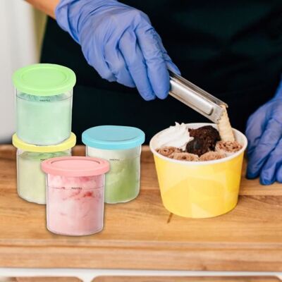 Pots de crème glacée - NINJA - NC300/NC301/NC299AMZ - Sans BPA - Lavable au lave-vaisselle - Transparent Blanc - Publicité Pots de crème glacée - NINJA - NC300/NC301/NC299AMZ - Sans BPA - Lavable au lave-vaisselle - Transparent Blanc - Publicité