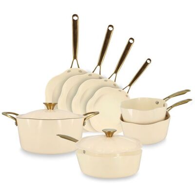 MENASTYL Lot de 8 piÈces dahlia en aluminium recyclÉ beige Beige - Publicité MENASTYL Lot de 8 piÈces dahlia en aluminium recyclÉ beige Beige - Publicité