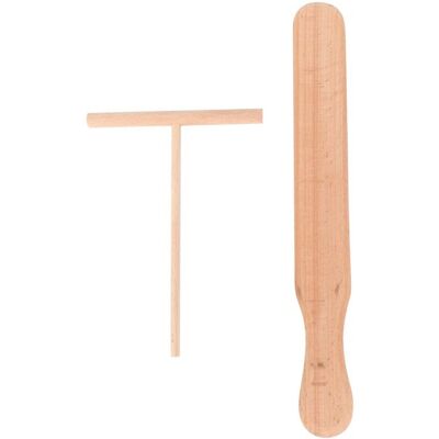 SODIAL 2 PièCes SéRies Ustensiles de Cuisine à CrêPes Spatules de CrêPe en Bois et Ensemble DéPandeur -Tortilla Râteau Pâte à Tartiner - Publicité SODIAL 2 PièCes SéRies Ustensiles de Cuisine à CrêPes Spatules de CrêPe en Bois et Ensemble DéPandeur -Tortilla Râteau Pâte à Tartiner - Publicité