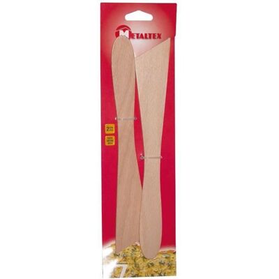 Spatules en bois - METALTEX - 30 cm - Lot de 2 - Bois dhêtre - Marron Marron - Publicité Spatules en bois - METALTEX - 30 cm - Lot de 2 - Bois dhêtre - Marron Marron - Publicité