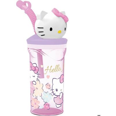 Tataway Gobelet enfant Hello Kitty 3D 360 ml - Sans BPA plastique durable rose Rose - Publicité Tataway Gobelet enfant Hello Kitty 3D 360 ml - Sans BPA plastique durable rose Rose - Publicité