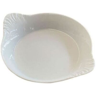 Plat rond à oreilles - GIRARD - 12.5 x 15.5 cm - blanc Blanc - Publicité Plat rond à oreilles - GIRARD - 12.5 x 15.5 cm - blanc Blanc - Publicité