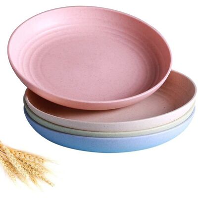 Assiette Dégradable - YNKKVRE - Lot de 4 - Incassable - Résistante - Enfant - Publicité Assiette Dégradable - YNKKVRE - Lot de 4 - Incassable - Résistante - Enfant - Publicité