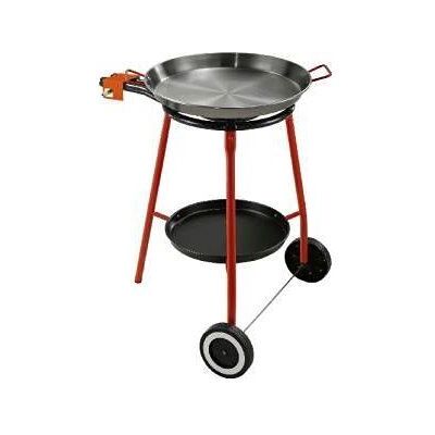 Set paella - GARCIMA - Andreu - Plat poli Ø 46 cm - 12 parts / Réchaud 40 cm - 1140 kw - 3 pieds plateau roulettes Noir - Publicité Set paella - GARCIMA - Andreu - Plat poli Ø 46 cm - 12 parts / Réchaud 40 cm - 1140 kw - 3 pieds plateau roulettes Noir - Publicité